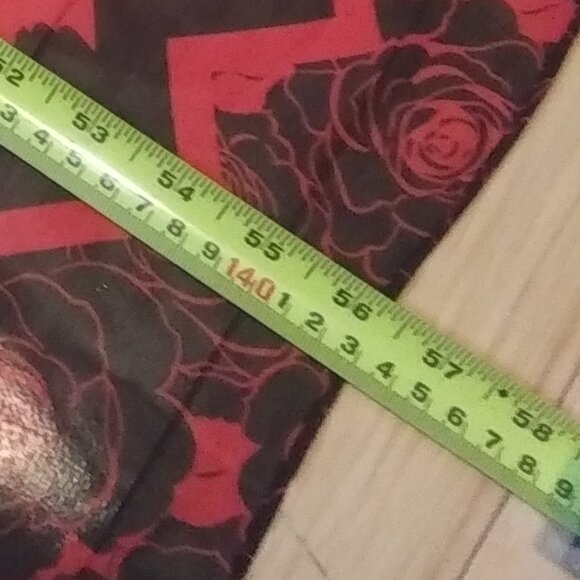 Anne Cole collection sarong roses print  red and black pool beach Cover up - Picture 14 of 16